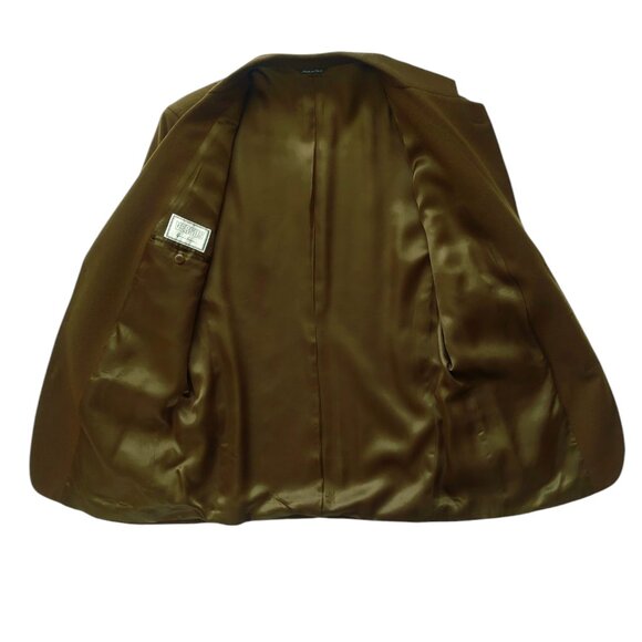 Versus Versace Vintage Olive Green Brown Wool Cashmere Blazer Jacket Siz… - Picture 7 of 9